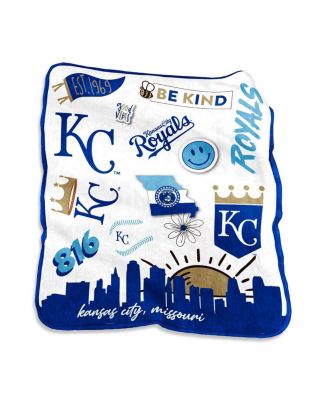 Плюшевое одеяло Kansas City Royals размером 50 x 60 дюймов из натурального рашеля
