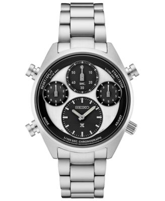 Мужские часы Seiko с хронографом Prospex Speedtimer на браслете из нержавеющей стали 44 мм