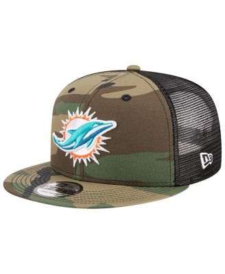 Мужская кепка-бейсболка Miami Dolphins Main Trucker 9FIFTY в камуфляжной расцветке New Era