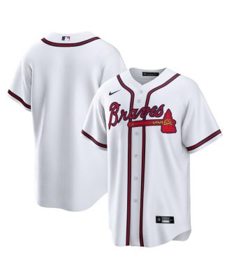 Мужская футболка Nike Atlanta Braves, официальная пустая копия, белого цвета
