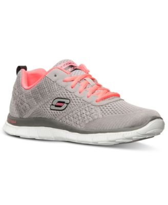 womens skechers flex appeal obvious choice casual memory foam trainers
