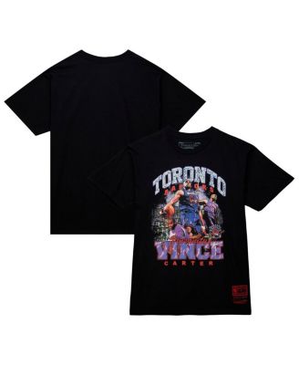Мужская футболка Mitchell & Ness Vince Carter Black Toronto Raptors Hardwood Classics с изображением концертного игрока Bling