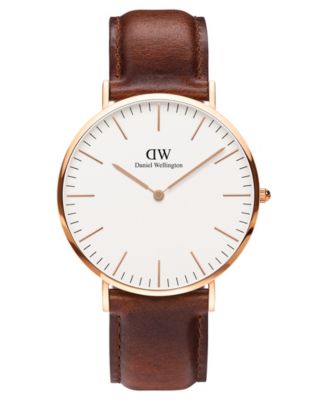 Мужские классические часы из коричневой кожи Mawes Daniel Wellington, 40 мм