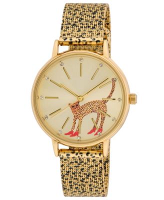 Женские кварцевые часы Kendra Dandy с начесом и разбитыми сердцами из золотого и черного сетчатого сплава, 36 мм