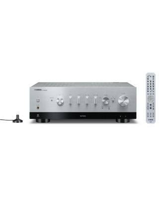 Сетевой стереоприемник Yamaha R-N1000A с HDMI ARC, Bluetooth, Wi-Fi, пультом дистанционного управления и MusicCast серебристого цвета