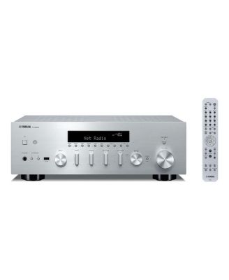 Yamaha -Сетевой стереоприемник с Wi-Fi, Bluetooth, пультом дистанционного управления и MusicCast серебристого цвета