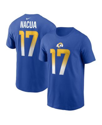 Мужская футболка Nike Puka Nacua Royal Los Angeles Rams с именем и номером игрока