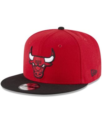 Мужская кепка New Era Красно-черная Chicago Bulls с 2-тонной застежкой-молнией длиной 9 футов, красная