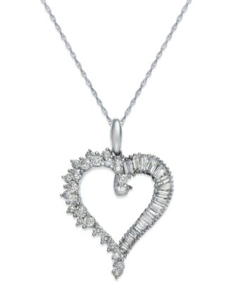 Macy's Diamond Heart Pendant Necklace 