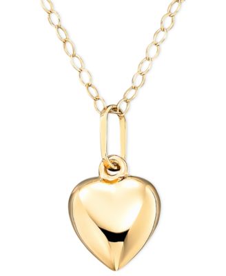 14k Gold Heart Necklace 