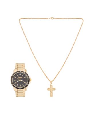 Подарочный набор мужских кварцевых часов American Exchange из золотого сплава диаметром 42 мм