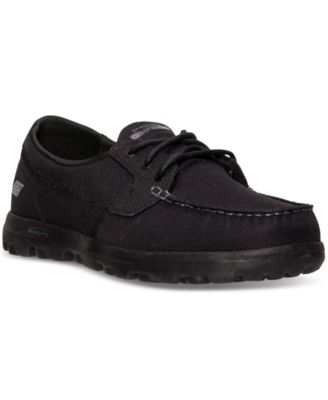 skechers black boat shoes