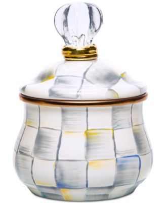Сахарница Mackenzie-Childs Sterling с клетчатой крышкой