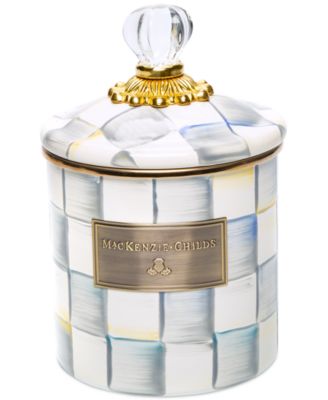 Маленькая канистра с чеком Mackenzie-Childs Sterling Check