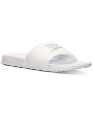 women's nike benassi just do it metallic slide sandals