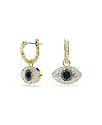 Серьги-капли Symbolica от сглаза Swarovski, Синие, с позолотой