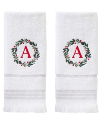 Хлопковое полотенце для рук с монограммой SKL Home Wreath, 16