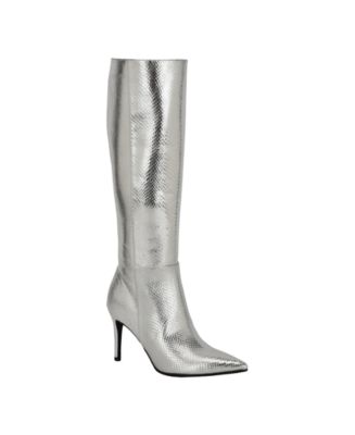 Женские модельные сапоги GUESS Womens Richee с высоким голенищем и острым носком до колена 27890₽