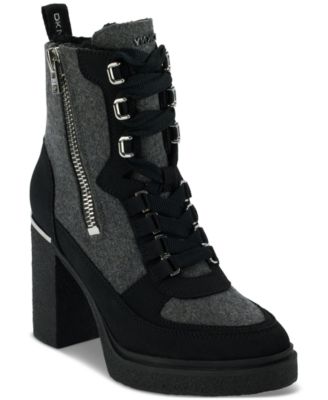 Женские ботильоны DKNY Toia на шнуровке и молнии на блочном каблуке 34890₽