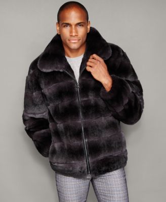 mens real fur bomber jacket