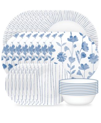 Набор посуды Corelle Botanical Stripes, 32 шт., Сервиз на 8 персон