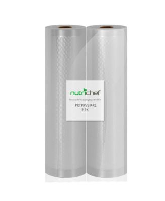 Пакеты для вакуумной упаковки NutriChef - Универсальные пакеты для вакуумной упаковки, 2 рулона, общая длина 100 футов