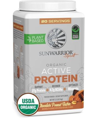 Sunwarrior Active Protein, Растительный протеин, шоколадно-арахисовое масло, 1 кг