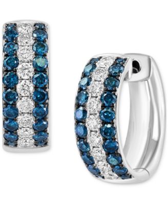 Серьги-конго EFFY с синими и белыми бриллиантами 14k, золотистые