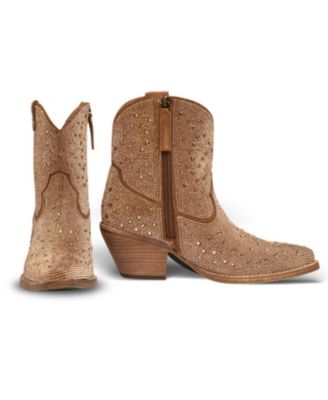 Ковбойские пинетки Buck - Brana Jovanka из кожи и кристаллов от