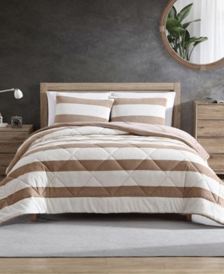 РАСПРОДАЖА! Nautica Lawndale из твилового плюша, 3 шт. Комплект постельного белья, Полный/двуспальный