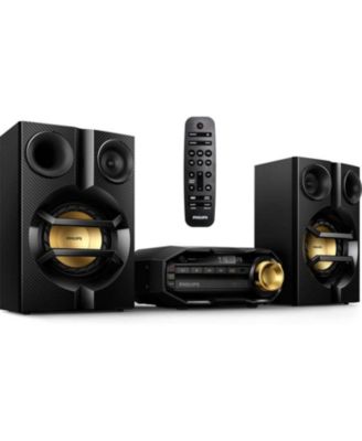 Мини-стереосистема PHILIPS Hi-Fi с Bluetooth, CD-плеером, прямым подключением USB и FM-радио - Мощная компактная звуковая система для дома черного цвета