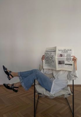 Туфли на плоской подошве с проушинами из березы и пряжками из лондонской тряпки 13390₽