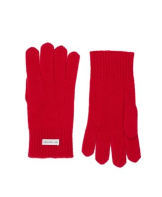 Вязаные перчатки JENNIE LIU из 100% кашемира (черные, один размер)