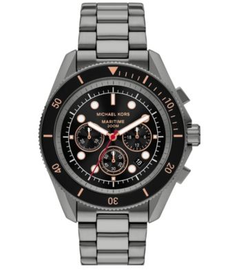 Мужские часы Michael Kors с морским хронографом из нержавеющей стали Gunmetal, 45 мм