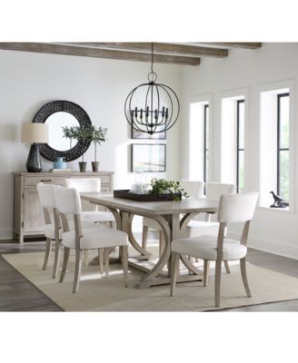 Sadie, 7 шт. Прямоугольный обеденный гарнитур (стол и 6 стульев с мягкой обивкой), созданный для Macy's