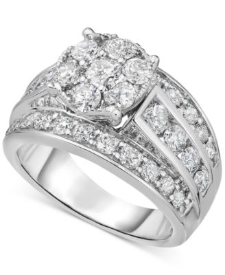 Macy's Diamond Cluster Engagement Ring 