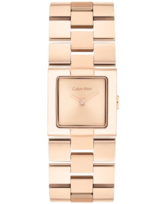 Женские часы-браслет Calvin Klein CK Meridian из розового золота с браслетом из нержавеющей стали, 22 мм
