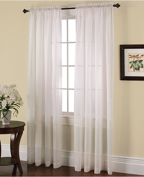 Miller Curtains Solunar Crushed Voile 54 X 84 Insulating Sheer Curtain Panel Reviews Window Treatments Blinds Macy S