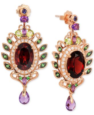 macys garnet earrings