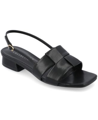 Женские босоножки на плоской подошве с ремешком на плоской подошве Tabatha из коллекции Journee Collection, черные