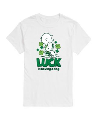 Мужская футболка с коротким рукавом AIRWAVES Peanuts Luck - это футболка с собакой
