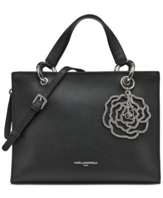 Кожаная сумка через плечо KARL LAGERFELD PARIS Monet из натуральной кожи среднего размера 49390₽