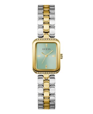 Женские аналоговые двухцветные стальные часы GUESS, 22 мм