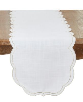 Настольная дорожка Saro Lifestyle с вышивкой в горошек, 16