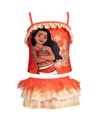 Топ-танкини и юбка для плавания Moana Toddler Girls Princess UPF 50+ оранжевого цвета