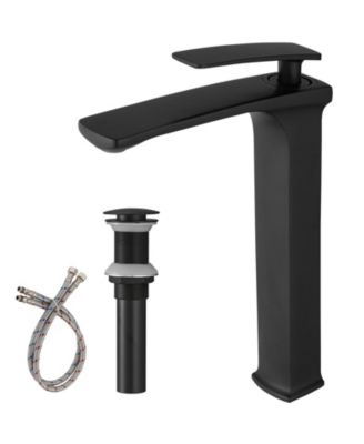 Смеситель для раковины в Ванной комнате с одним отверстием и одной Ручкой С выдвижным Сливом без перелива из полированного хрома