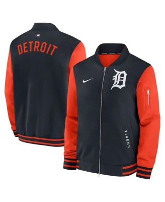 Мужская темно-оранжевая куртка-бомбер Dugout на молнии из коллекции Detroit Tigers Authentic Collection от Nike