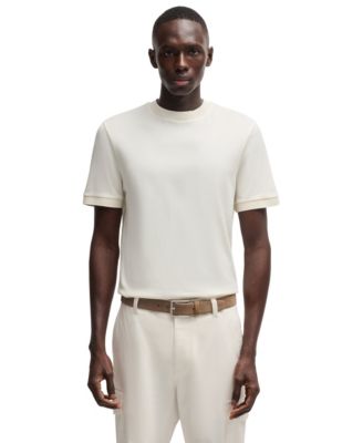 Мужская футболка обычного покроя из хлопка и шелка BOSS by Hugo Boss