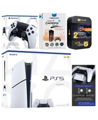Консоль Sony PlayStation 5 Slim 1 ТБ, белая, с доп. контроллером