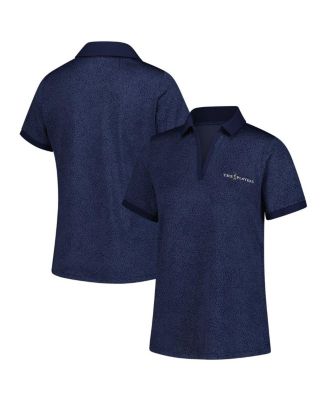Женская футболка-поло Under Armour Navy THE PLAYERS Playoff 3.0 Eagle Swoop с V-образным вырезом